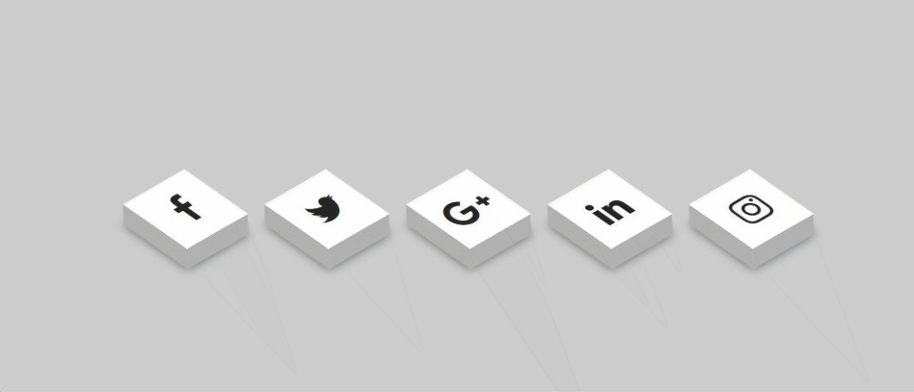 Animated 3d social icons Snippets