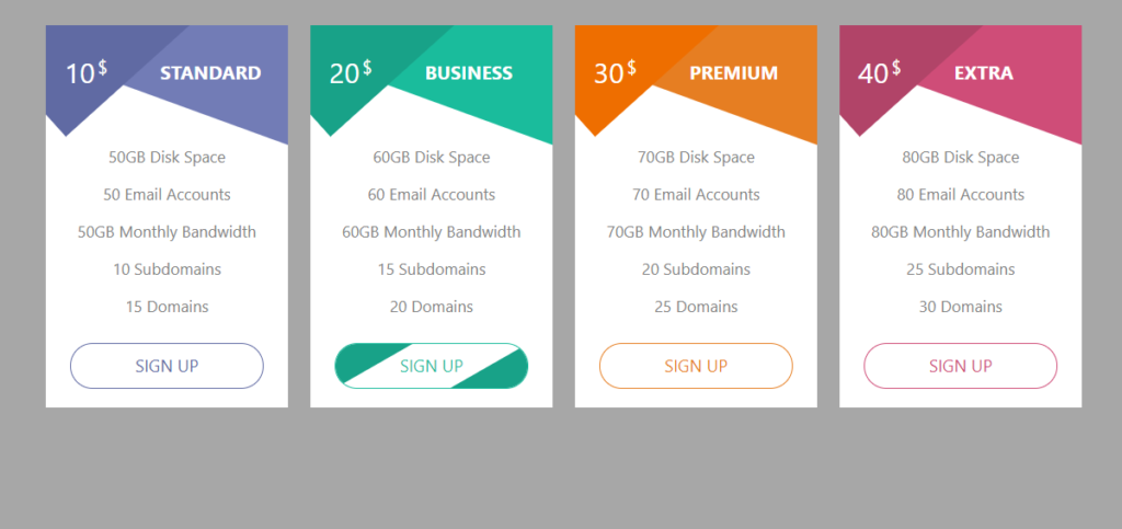 Cool Bootstrap 5 Pricing Table Templates