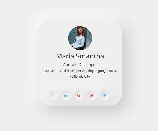 Neumorphic card
