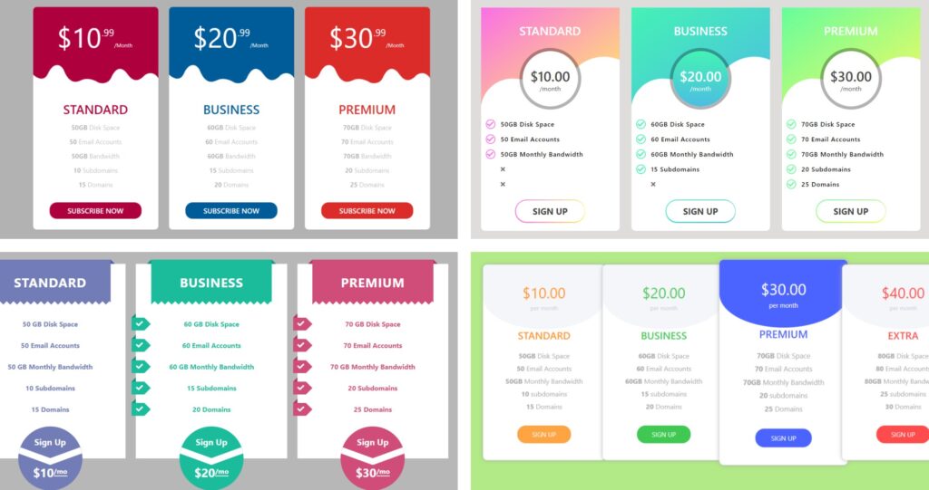 12 Cool Bootstrap 5 Pricing Table Examples Download Free - GoSnippets