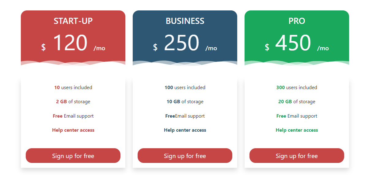 HTML CSS Pricing Table bootstrap download