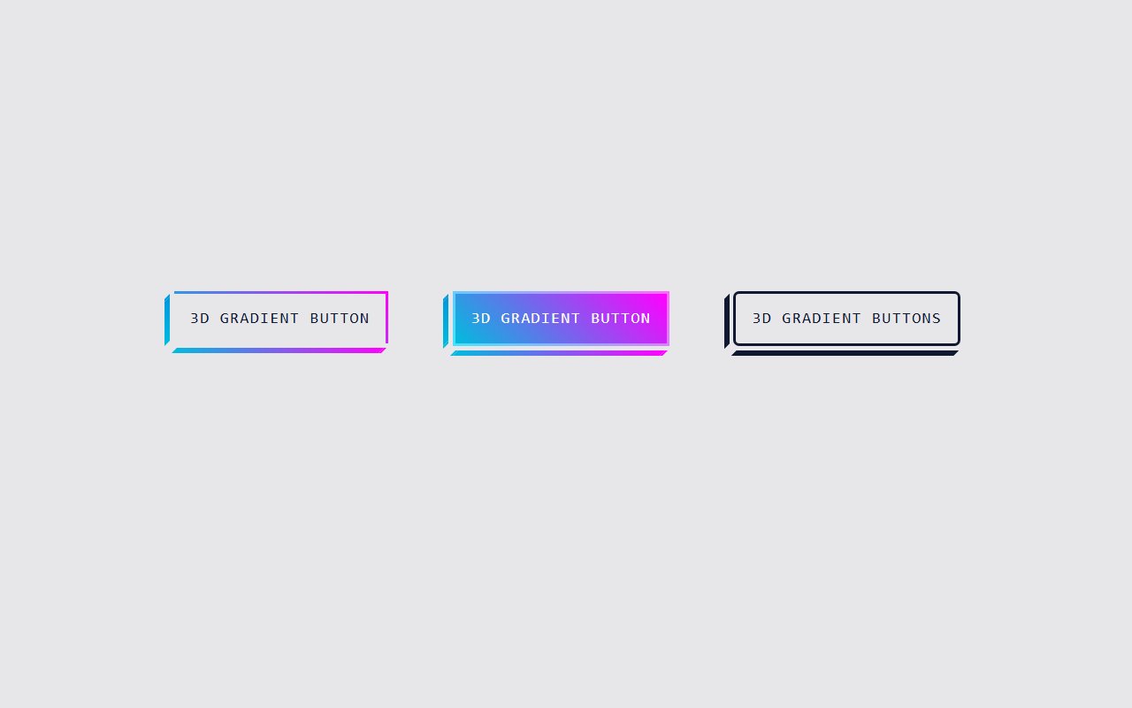 3D Gradient Buttons — Bootstrap buttons snippet — Bootstrap 5 snippet preview
