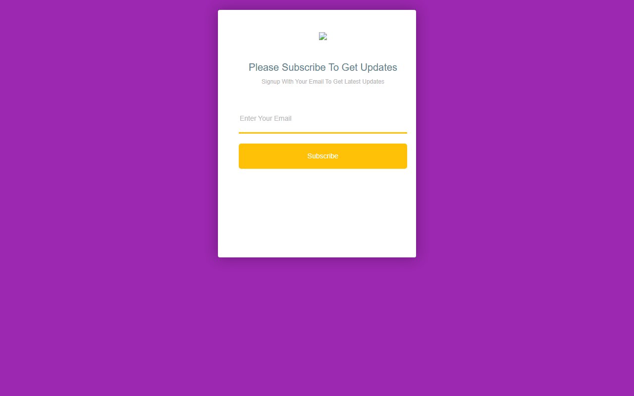 Amazing Email Subscribe popup modal animation — Bootstrap 5 snippet preview