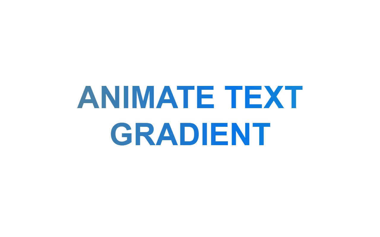 Apply Gradient Animation to Text with pure CSS — Bootstrap 5 snippet preview