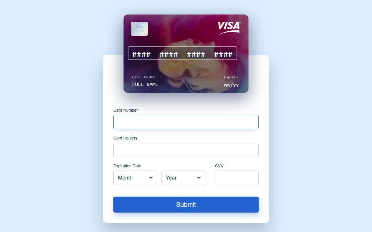 Awesome Credit Card Form - VueJs snippet — Bootstrap 5 snippet preview