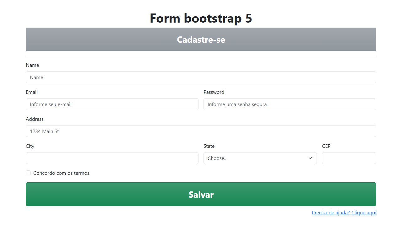 Basic form Bootstrap 5 — Bootstrap 5 snippet preview