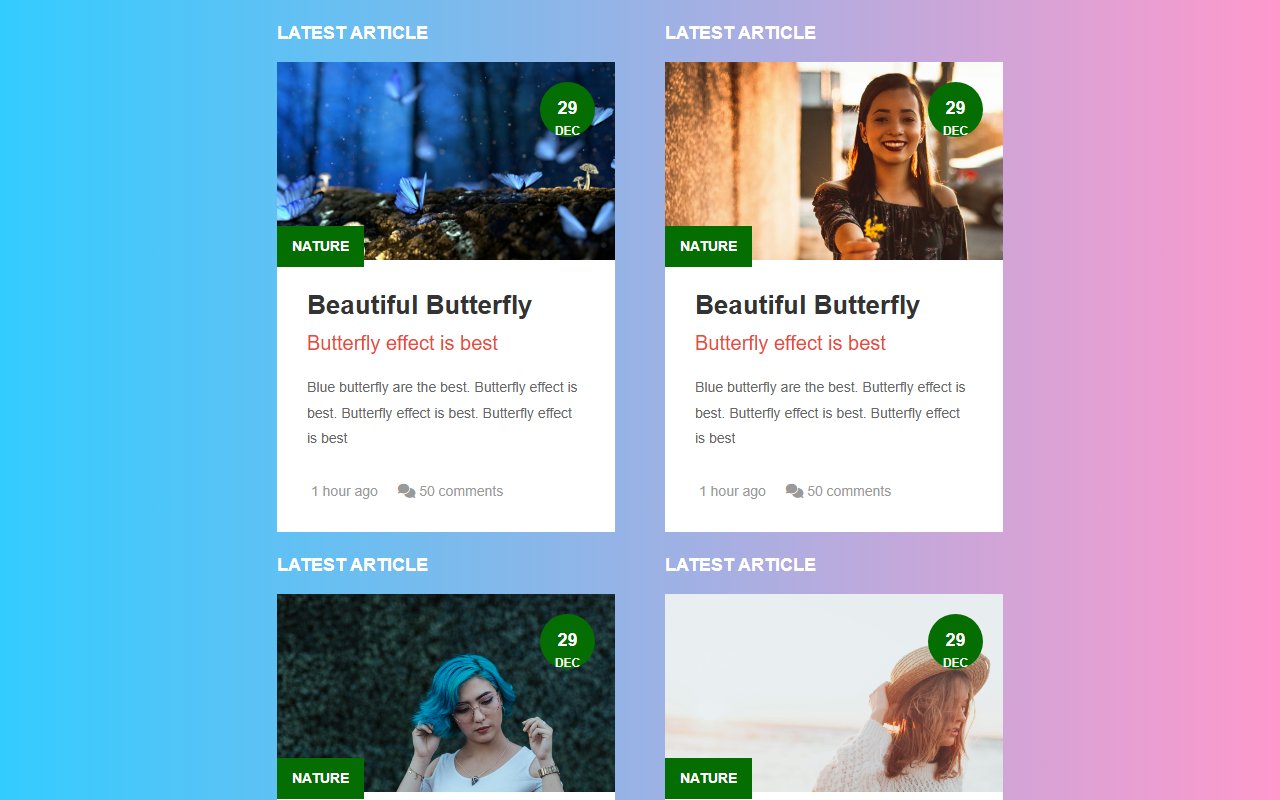 Beautiful Card Snippet | Beautiful Article Snippet — Bootstrap 5 snippet preview