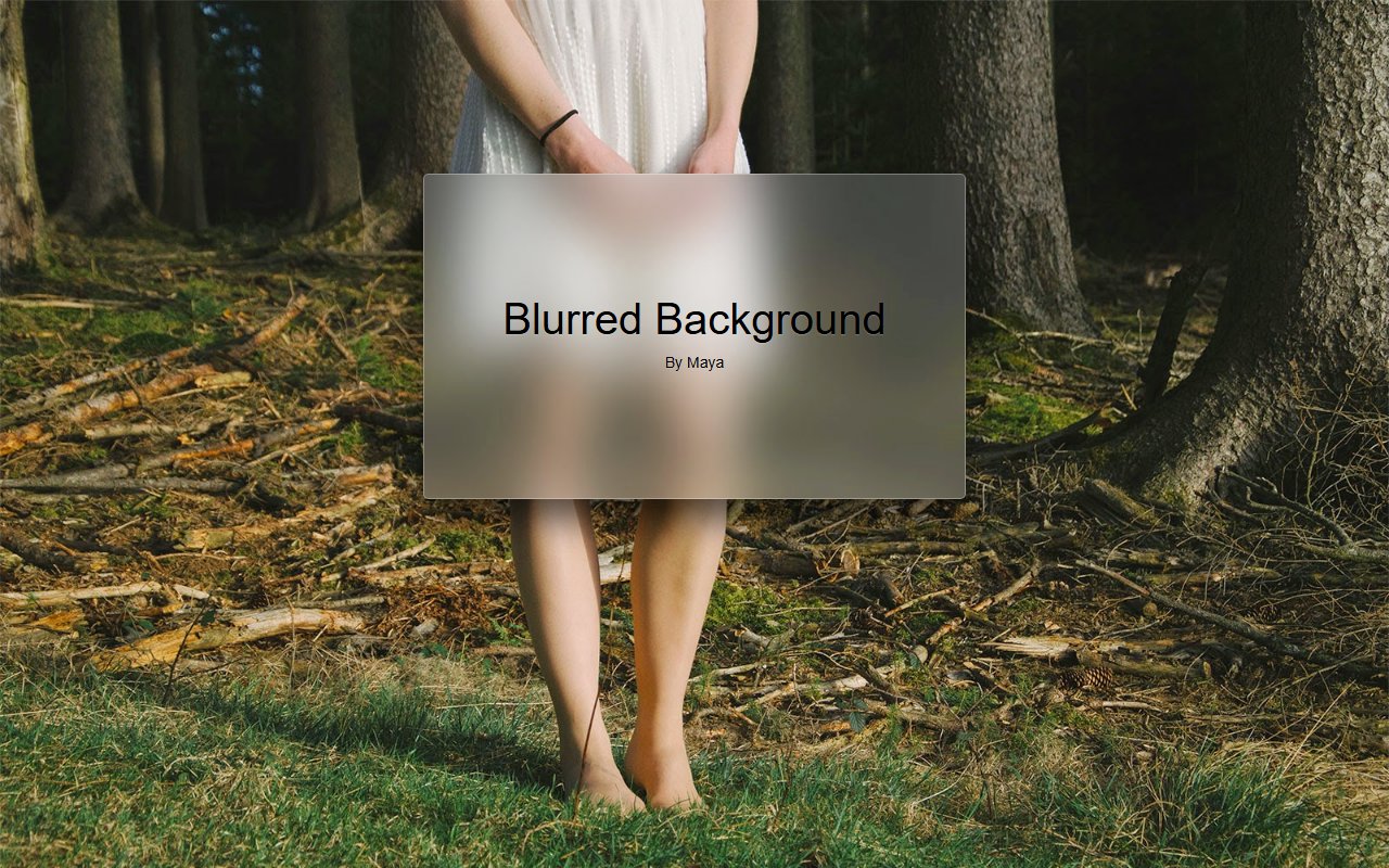 Blurred Background with Pure CSS — Bootstrap 5 snippet preview