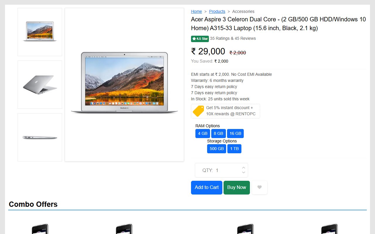 Bootstrap 5 Ecommerce single product page design template — Bootstrap 5 snippet preview