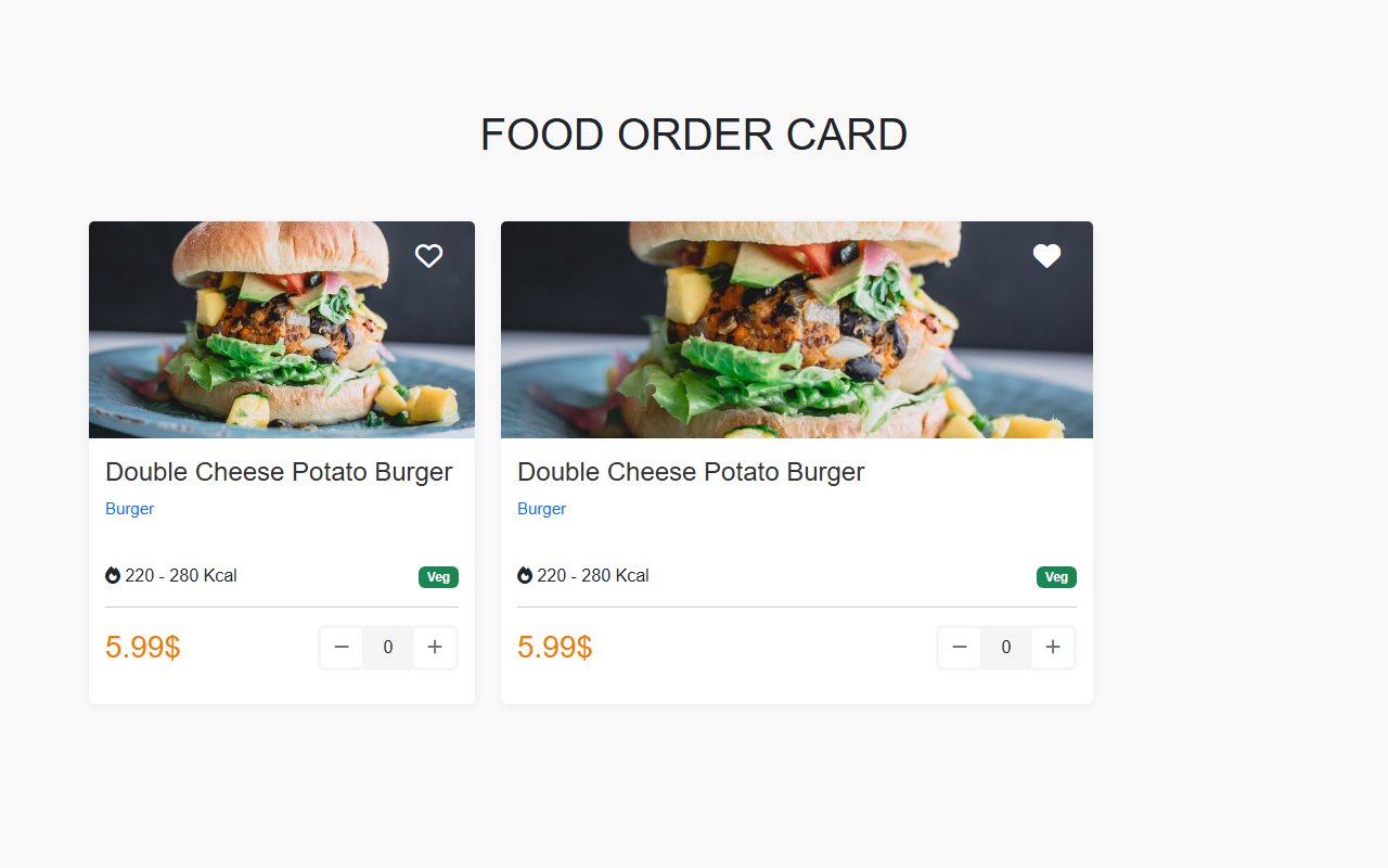 Bootstrap 5 Food Order Card UI Design — Bootstrap 5 snippet preview