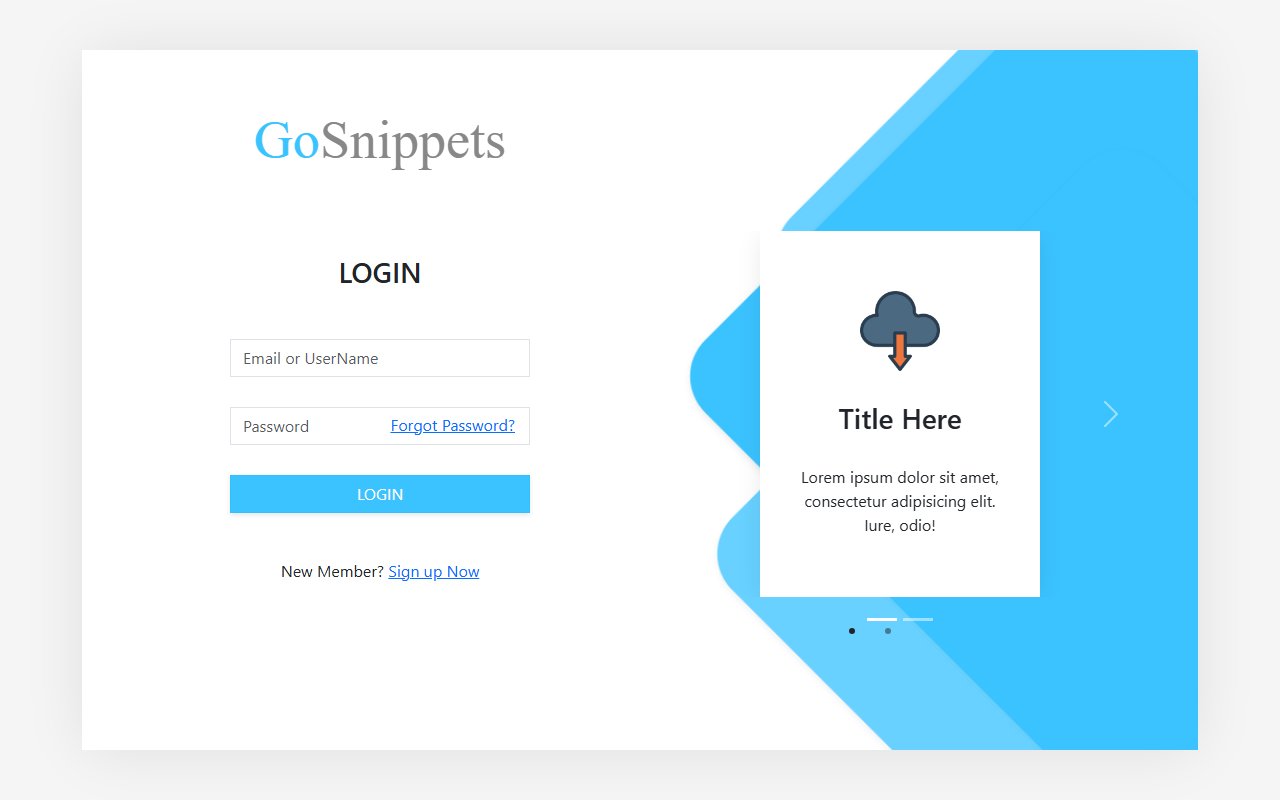 Bootstrap 5 Login Form UI Design snippets — Bootstrap 5 snippet preview