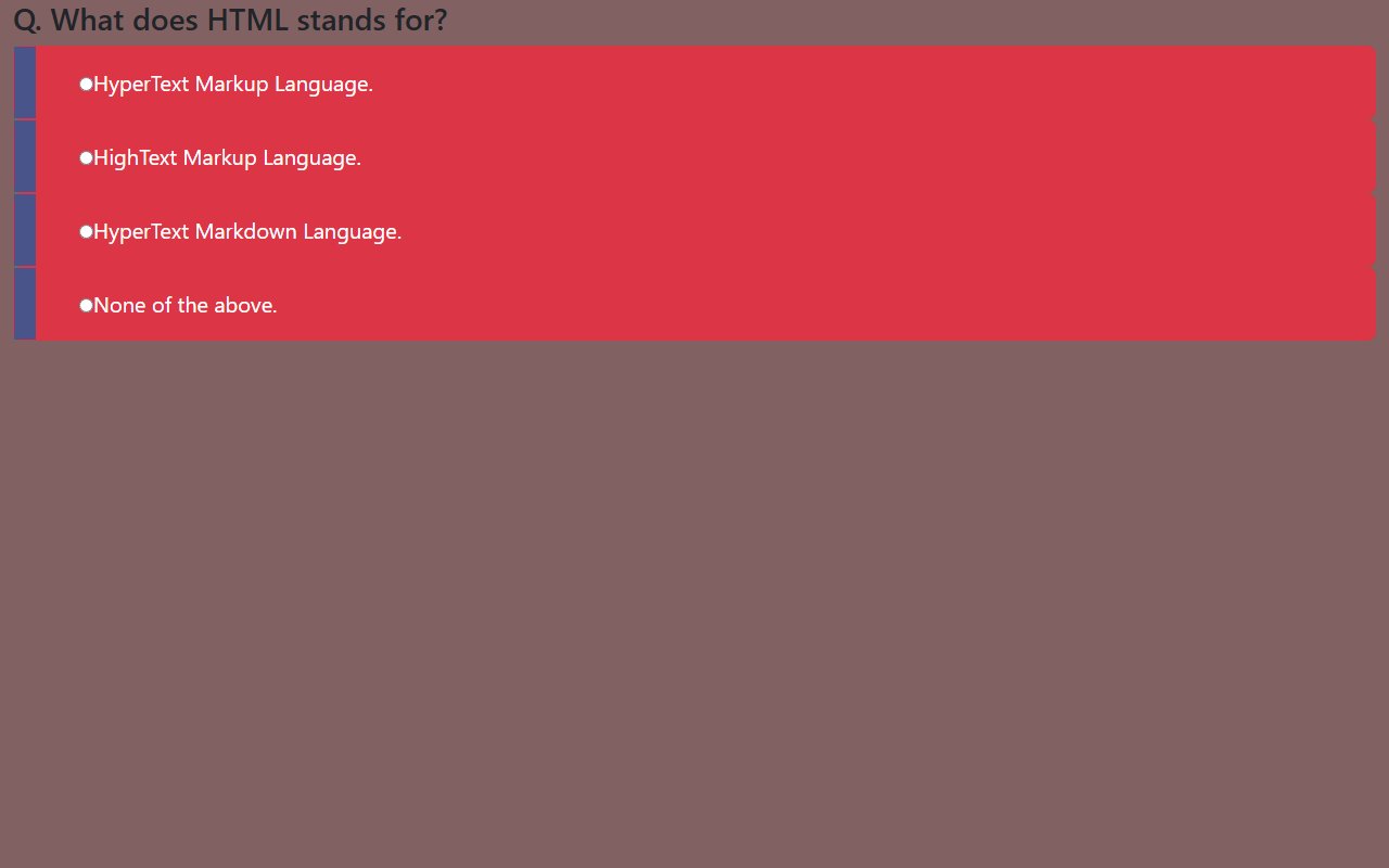 Bootstrap card multiple choice questions quiz template — Bootstrap 5 snippet preview