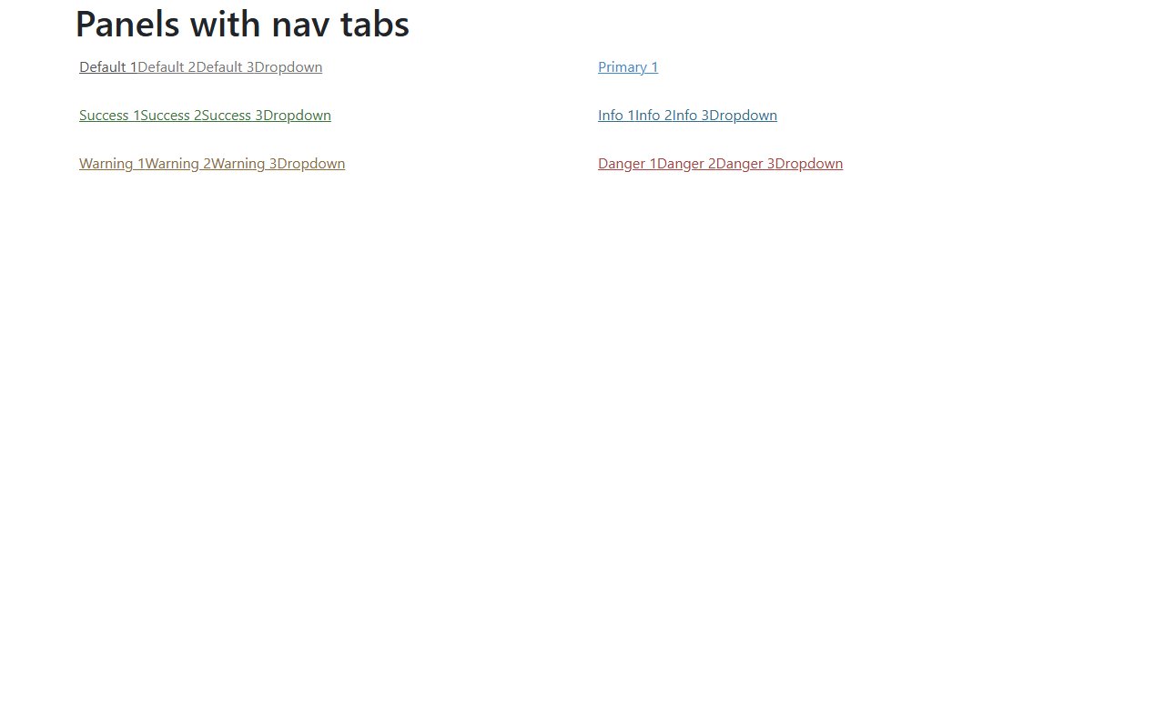 Bootstrap snippet Panels with nav tabs using HTML & CSS — Bootstrap 5 snippet preview