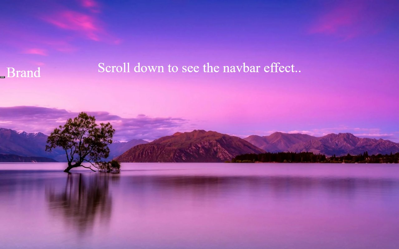 Bootstrap Transparent navbar example — Bootstrap 5 snippet preview