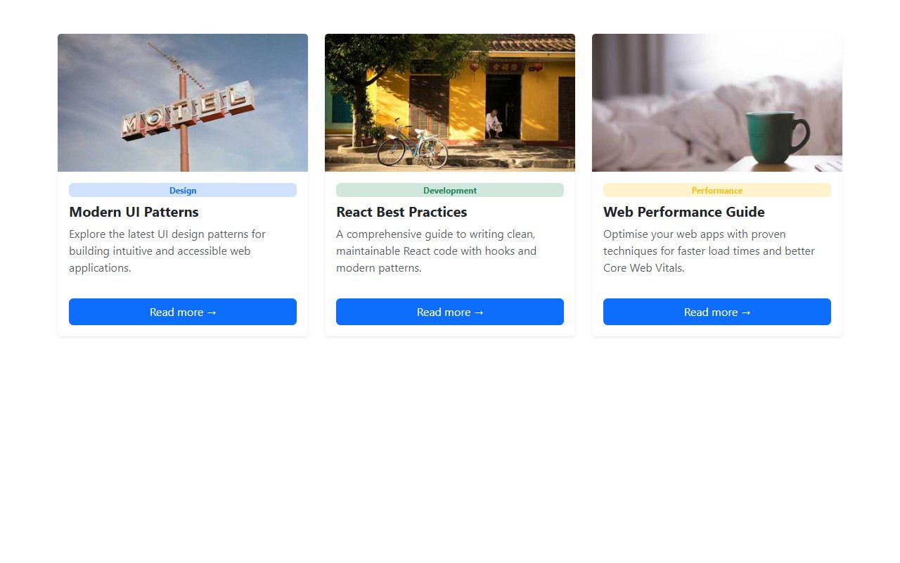 Card Grid Layout — Bootstrap 5 snippet preview