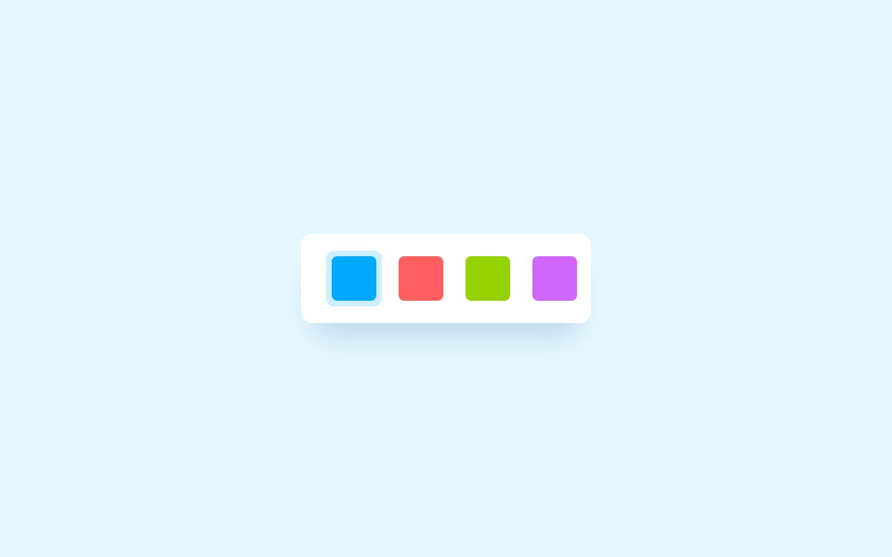 Color picker animation example with pure CSS — Bootstrap 5 snippet preview