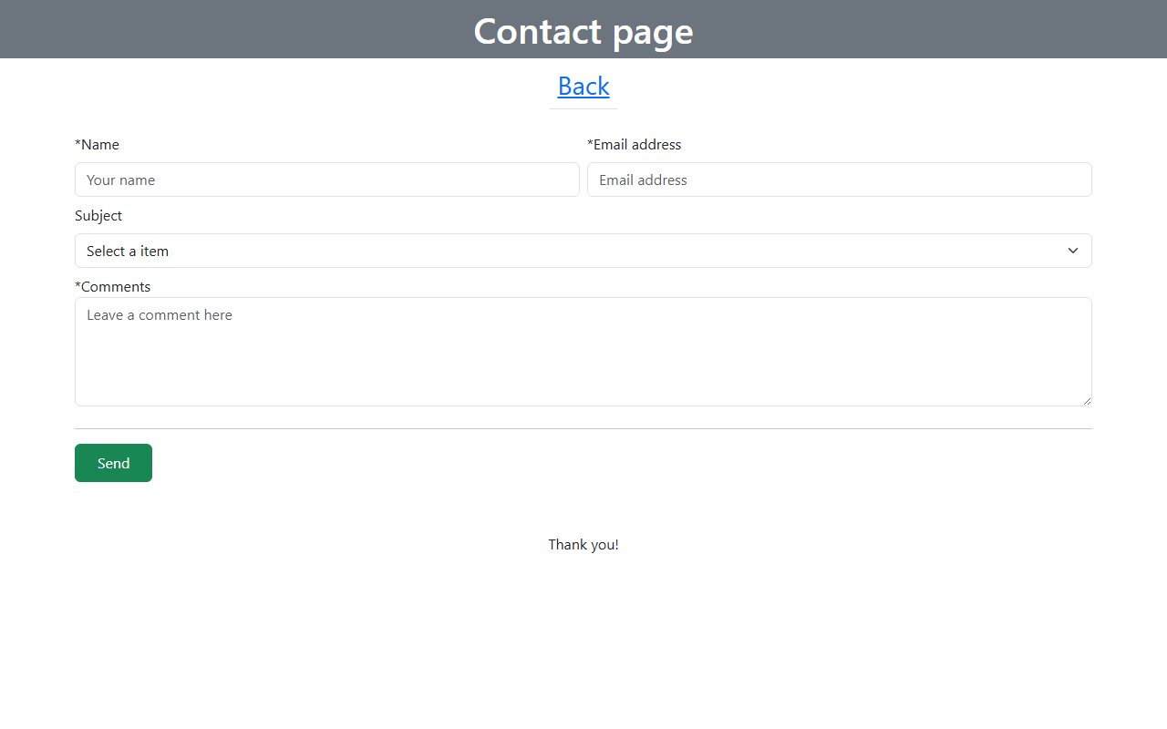 Contact page — Bootstrap forms snippet — Bootstrap 5 snippet preview