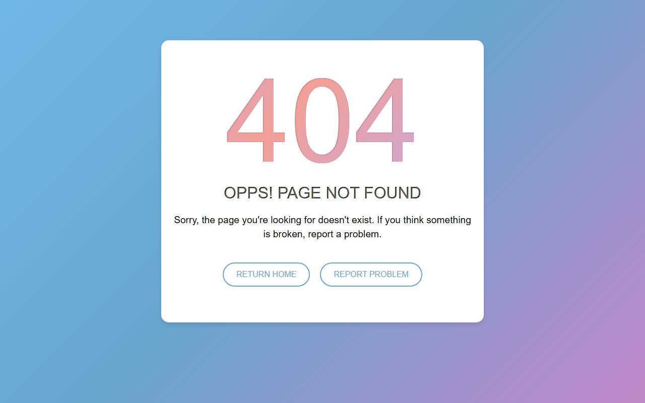 Custom 404 Error Page Design using HTML & CSS snippet — Bootstrap 5 snippet preview