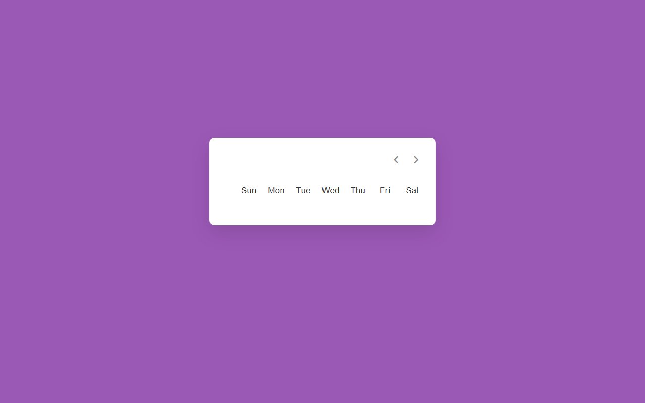 Dynamic Calendar with pure CSS and JavaScript — Bootstrap 5 snippet preview
