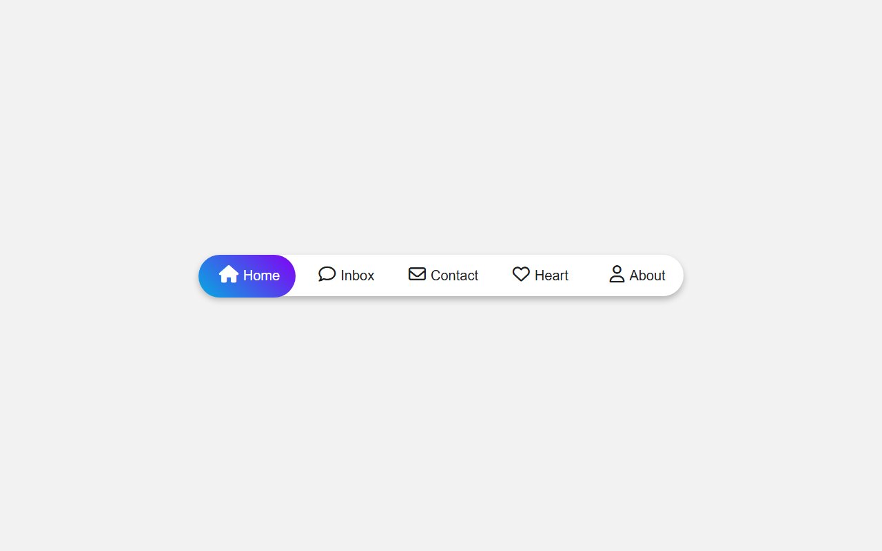 Elastic Active Tab Animation snippet using only HTML & CSS — Bootstrap 5 snippet preview