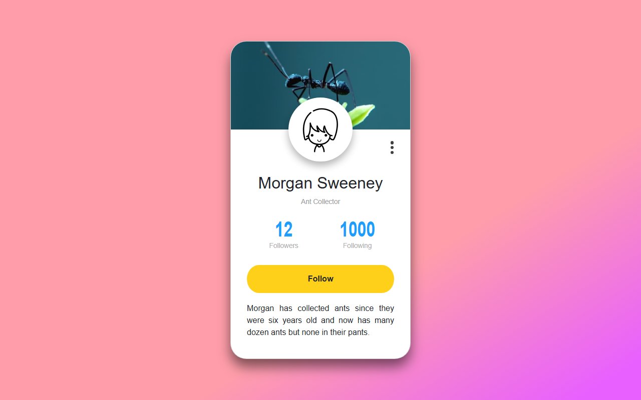 Fairly Colourful Profile Card pure CSS — Bootstrap 5 snippet preview