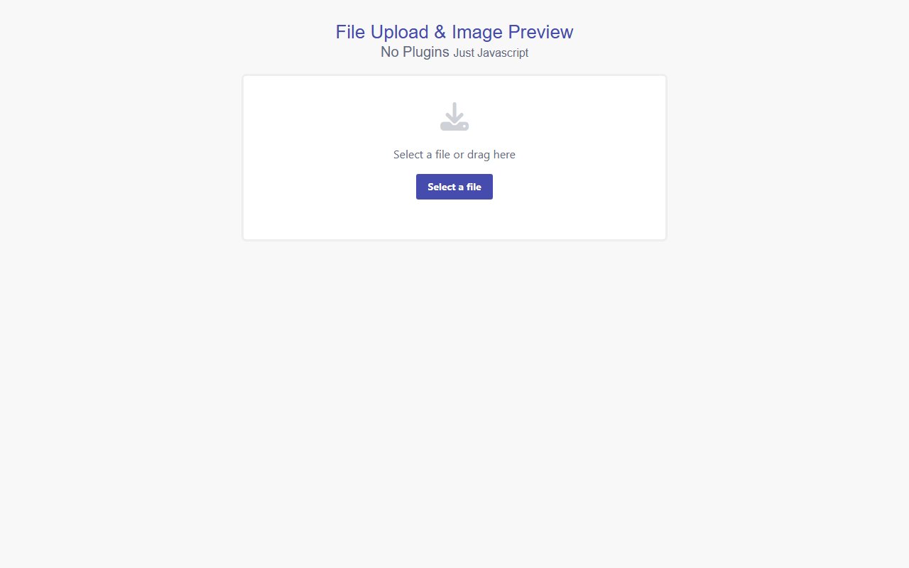 File Upload & Image Preview No Plugins Just JavaScript — Bootstrap 5 snippet preview