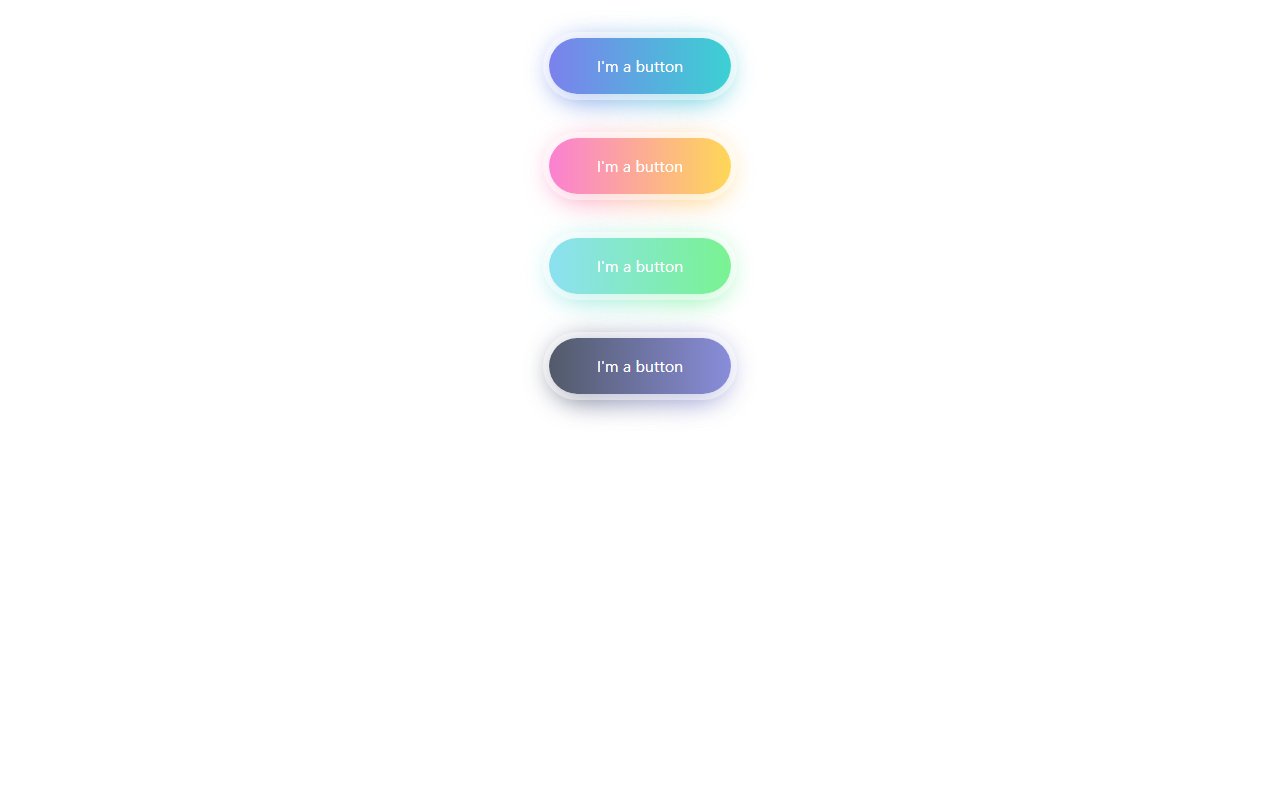 Gradient button shadows snippet — Bootstrap 5 snippet preview