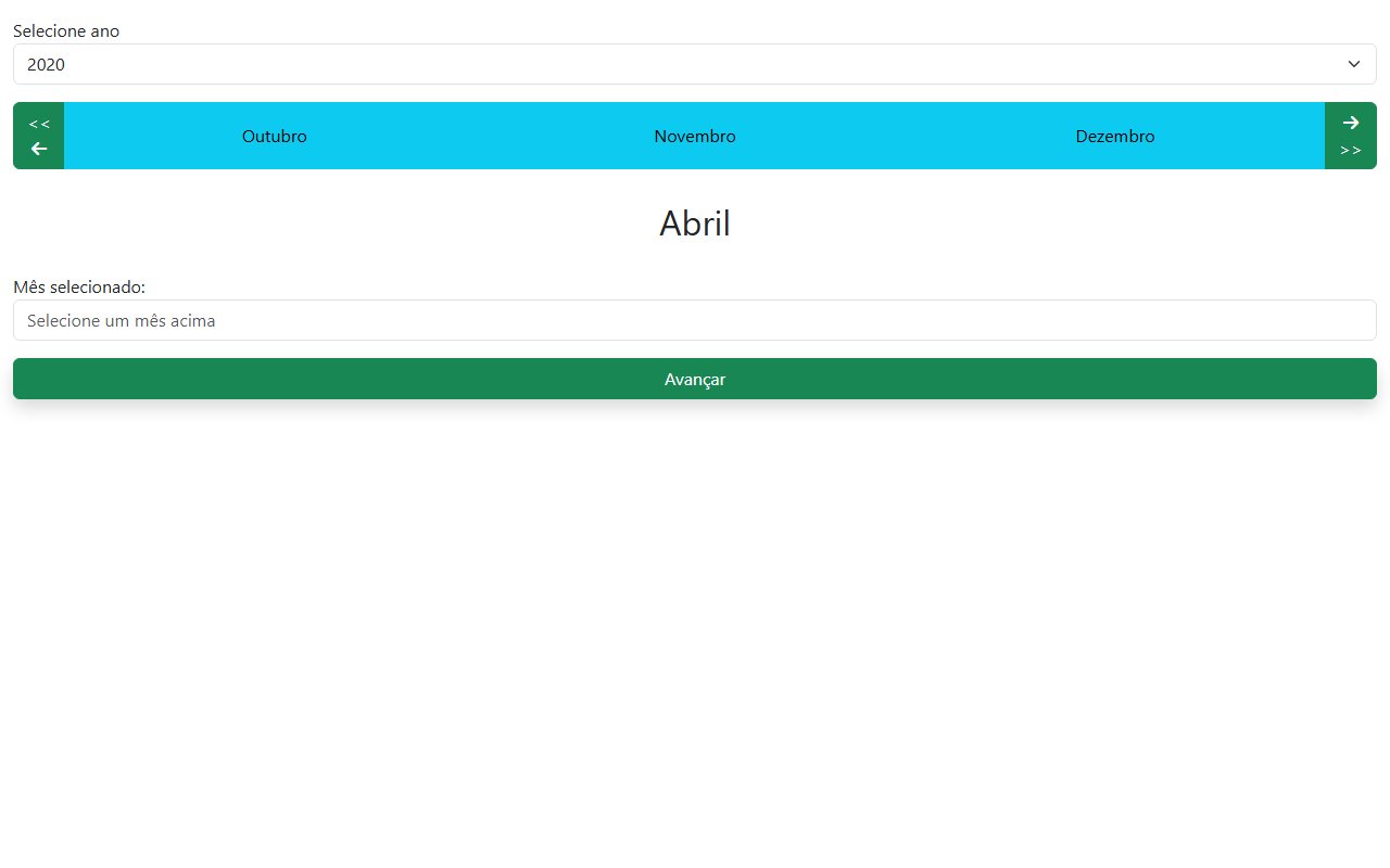 Horizontal Bar with Months of the Year — Bootstrap 5 snippet preview
