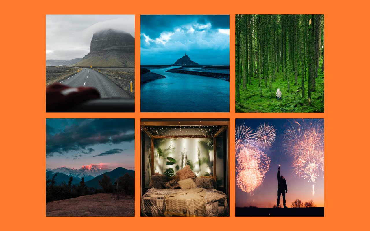 Image grid with image Popup slide show — Bootstrap 5 snippet preview
