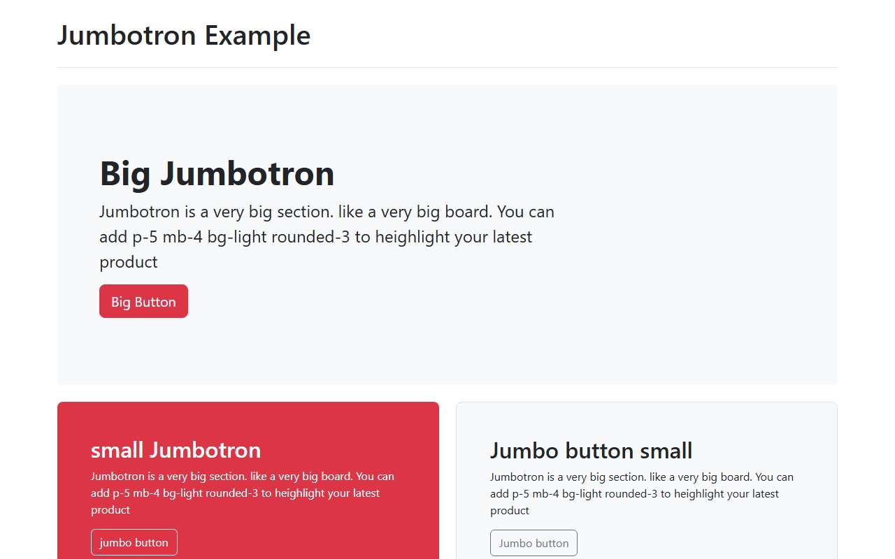 Jumbotron example in Bootstrap 5 | Bootstrap 5 jumbotron — Bootstrap 5 snippet preview