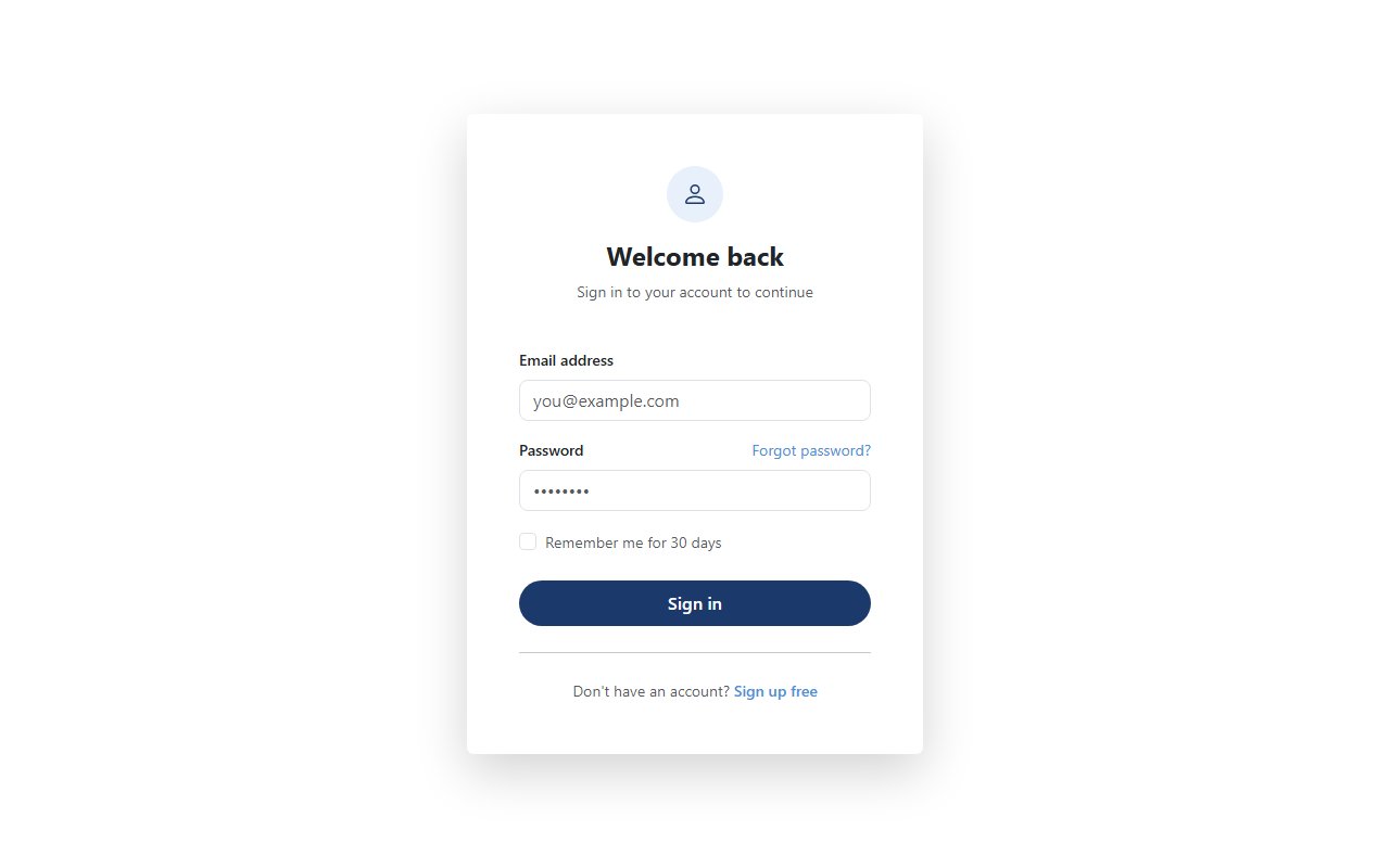 Login Form — Bootstrap 5 snippet preview