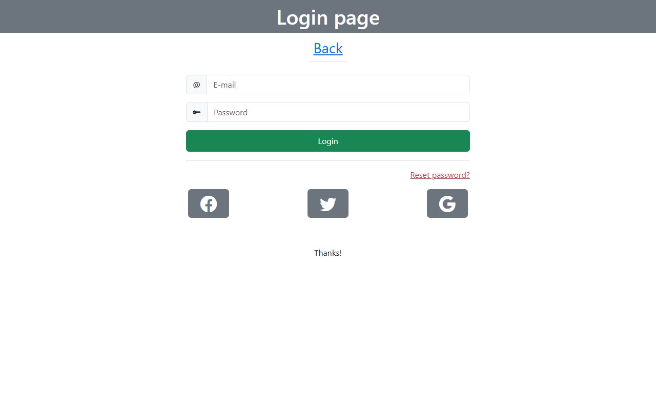 Login page Bootstrap 5 — Bootstrap 5 snippet preview