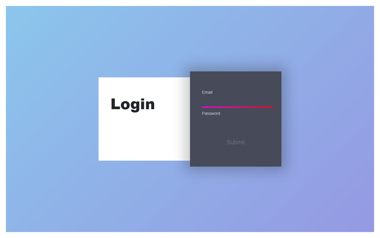 Login page with snake highlight animation — Bootstrap 5 snippet preview