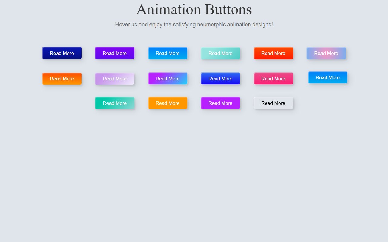 Neumorphic Color Button Animation snippet — Bootstrap 5 snippet preview