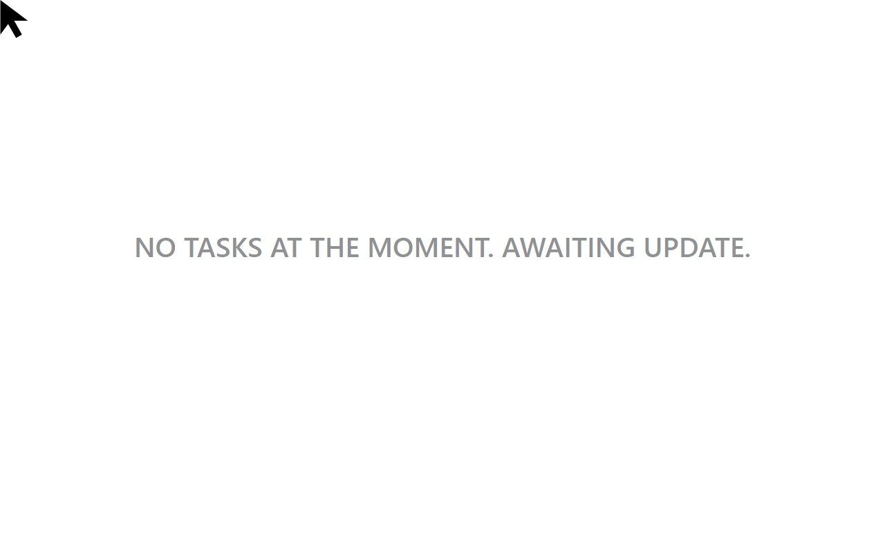 NO TASKS AT THE MOMENT. AWAITING UPDATE. — Bootstrap 5 snippet preview