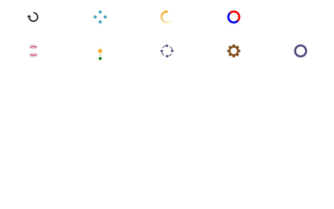 Pure CSS spinner example — Bootstrap 5 snippet preview