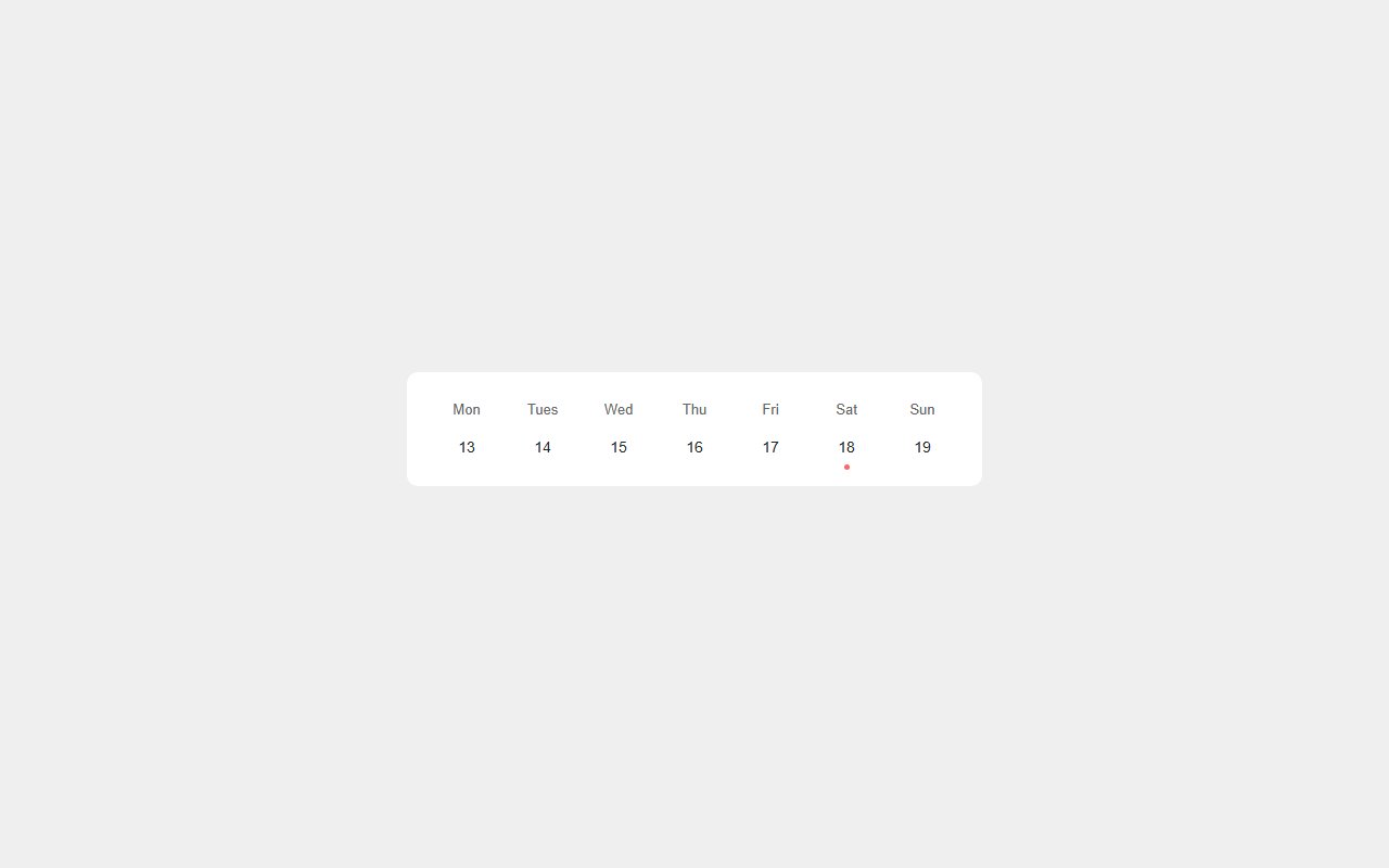 Responsive Bootstrap 5 Week Grid example — Bootstrap 5 snippet preview