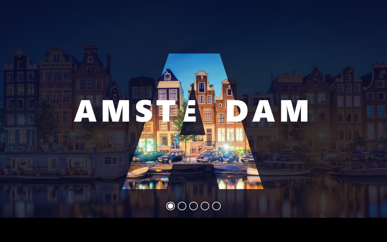 Responsive Parallax Drag-slider With Transparent Letters… — Bootstrap 5 snippet preview