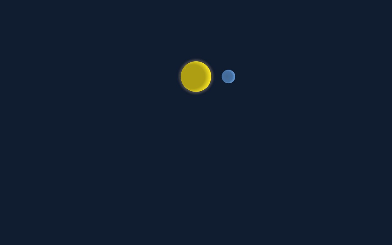 Sun-Earth rotation animation with Html and CSS — Bootstrap 5 snippet preview