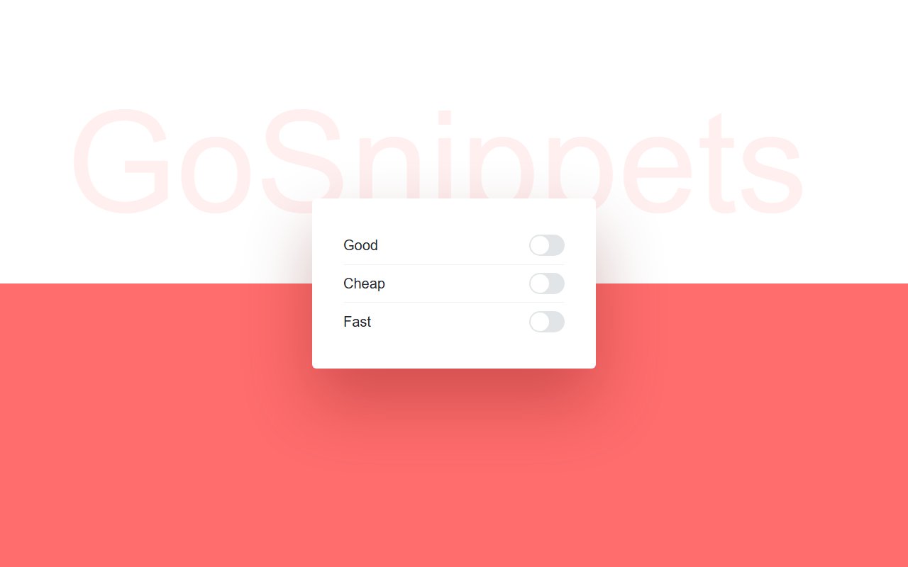 Switcher animation example — Bootstrap 5 snippet preview