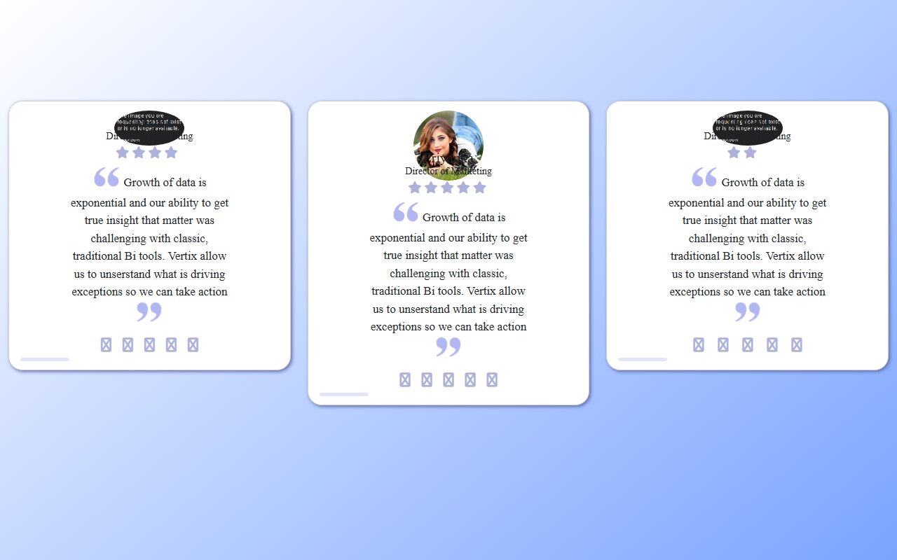 Testimonial with hover animation and social media icons — Bootstrap 5 snippet preview