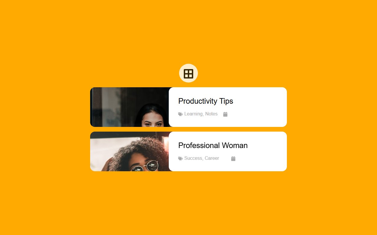 Tile & List FLIP card animation — Bootstrap 5 snippet preview