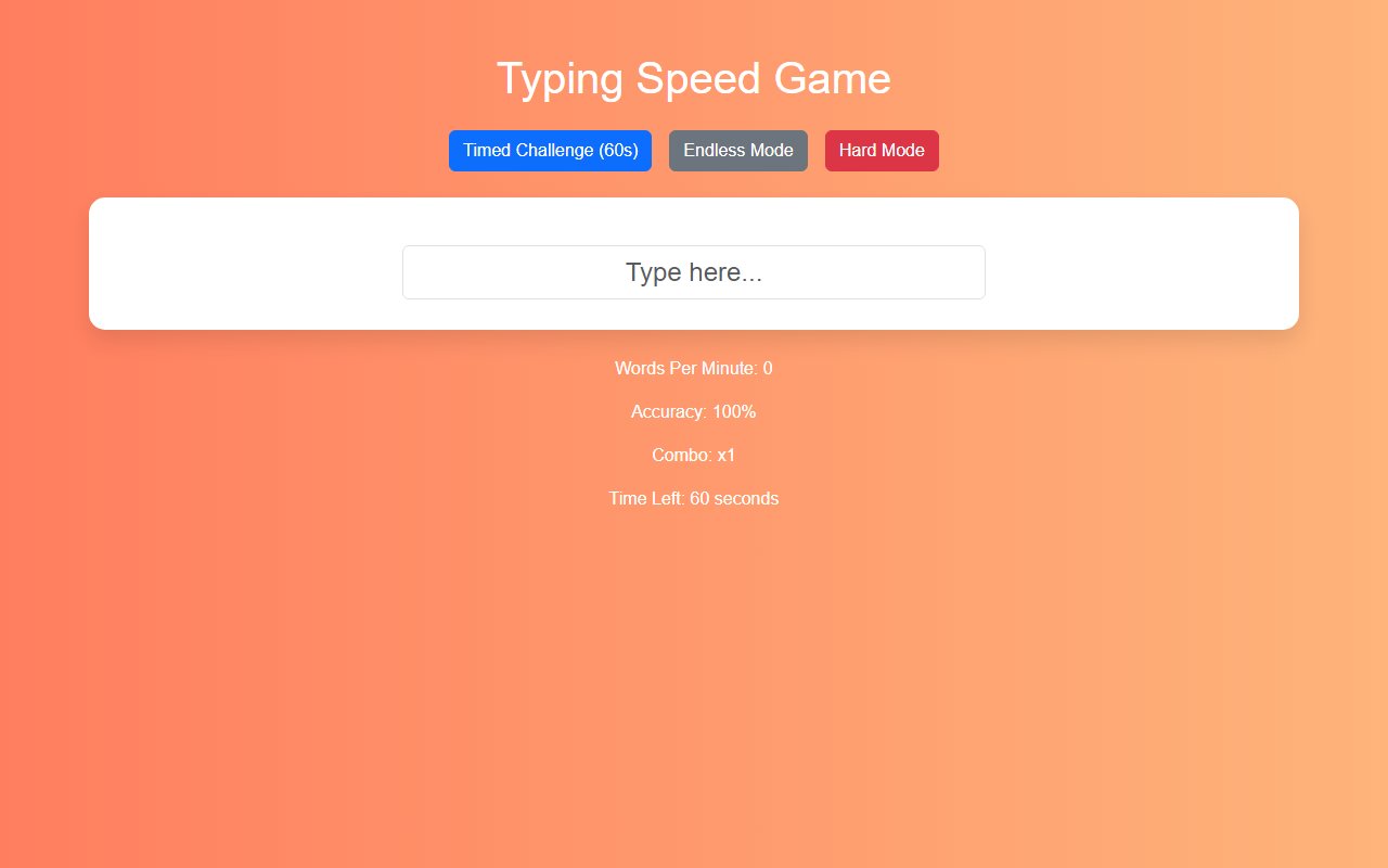 Typing speed game from HTML, CSS, and JavaScript — Bootstrap 5 snippet preview