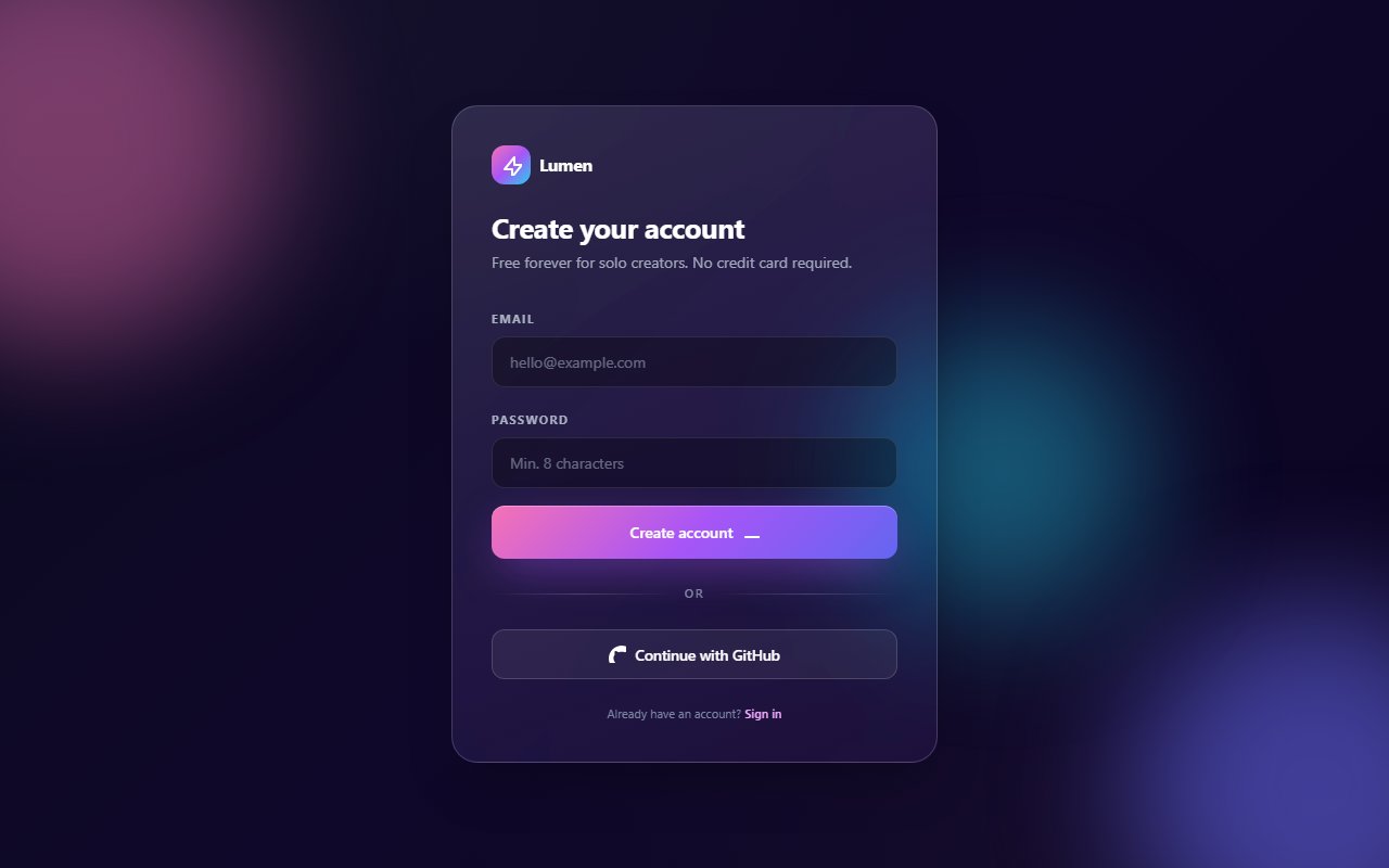 Liquid Glass Sign-Up Form — Tailwind CSS component preview
