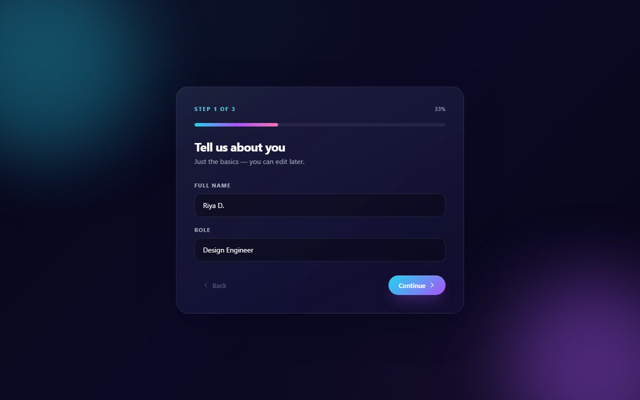 Step Wizard Onboarding — Tailwind CSS component preview
